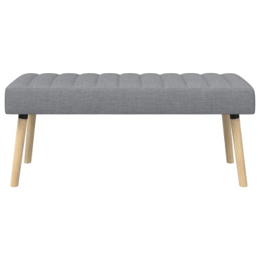 vidaXL Πάγκος με Καναλεύματα Ανοιχτό γκρι 110x40x46cm Ύφασμα 1 τεμ.