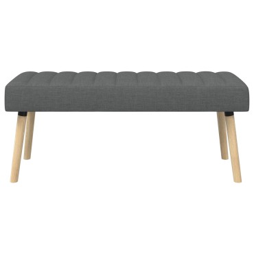 vidaXL Πάγκος με Καναλεύματα Σκούρο Γκρι 110x40x46cm Ύφασμα 1 τεμ.