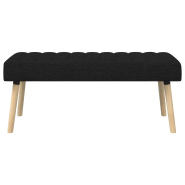 vidaXL Πάγκος με Καναλεύματα Μαύρο 110x40x46cm Ύφασμα 1 τεμ.