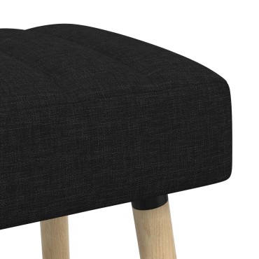 vidaXL Πάγκος με Καναλεύματα Μαύρο 110x40x46cm Ύφασμα 1 τεμ.