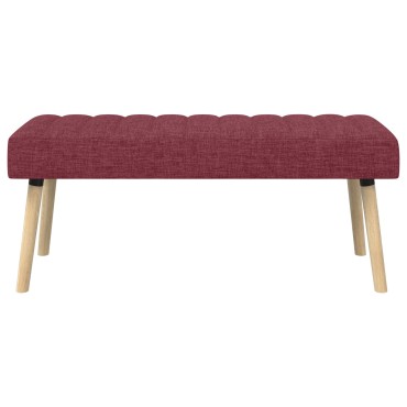 vidaXL Πάγκος με Καναλεύματα Κόκκινο 110x40x46cm Ύφασμα 1 τεμ.