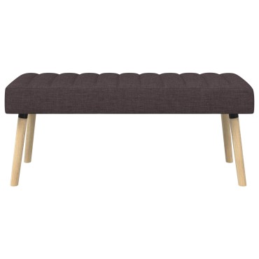 vidaXL Πάγκος με Καναλεύματα Σκούρο Καφέ 110x40x46cm Ύφασμα 1 τεμ.