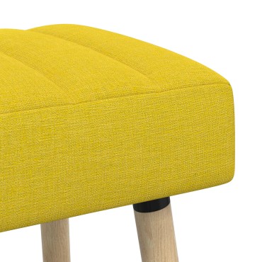 vidaXL Πάγκος με Καναλεύματα Απαλό Κίτρινο 110x40x46cm Ύφασμα 1 τεμ.