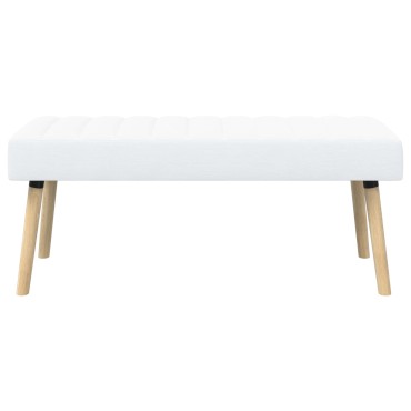 vidaXL Πάγκος με Καναλεύματα Λευκό 110x40x46cm Ύφασμα 1 τεμ.