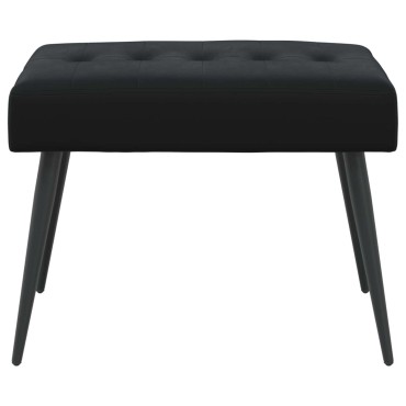 vidaXL Πάγκος με κουμπωτές επιφάνειες Μαύρο 60x40x45cm Βελούδο 1 τεμ.