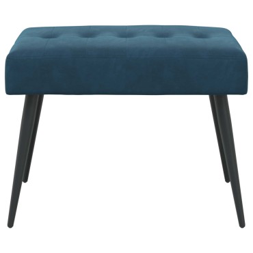 vidaXL Πάγκος με κουμπωτές επιφάνειες Μπλε 60x40x45cm Βελούδο 1 τεμ.