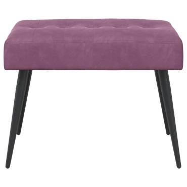 vidaXL Πάγκος με κουμπωτές επιφάνειες Μοβ 60x40x45cm Βελούδο 1 τεμ.