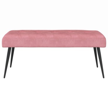 vidaXL Πάγκος με κουμπωτές επιφάνειες Ροζ 80x40x46cm Βελούδο 1 τεμ.