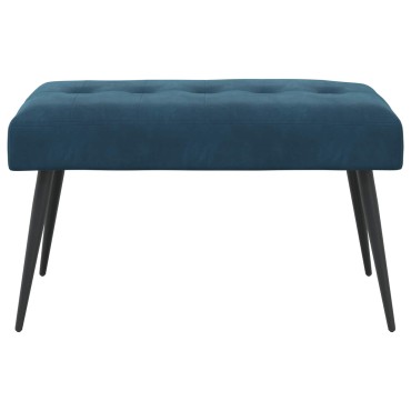 vidaXL Πάγκος με κουμπωτές επιφάνειες Μπλε 80x40x46cm Βελούδο 1 τεμ.