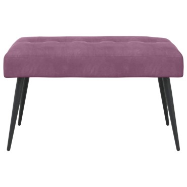 vidaXL Πάγκος με κουμπωτές επιφάνειες Μοβ 80x40x46cm Βελούδο 1 τεμ.