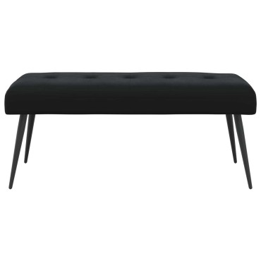 vidaXL Πάγκος με κουμπωτές επιφάνειες Μαύρο 110x40x46cm Βελούδο 1 τεμ.