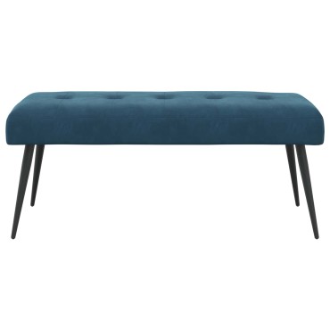 vidaXL Πάγκος με κουμπωτές επιφάνειες Μπλε 110x40x46cm Βελούδο 1 τεμ.