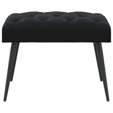 vidaXL Πάγκος με κουμπωτές επιφάνειες Μαύρο 60x40x45cm Βελούδο 1 τεμ.