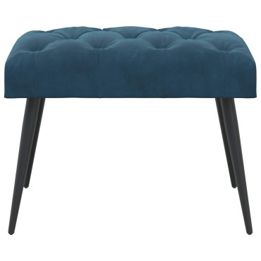 vidaXL Πάγκος με κουμπωτές επιφάνειες Μπλε 60x40x45cm Βελούδο 1 τεμ.