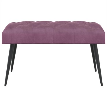 vidaXL Πάγκος με κουμπωτές επιφάνειες Μοβ 80x40x46cm Βελούδο 1 τεμ.