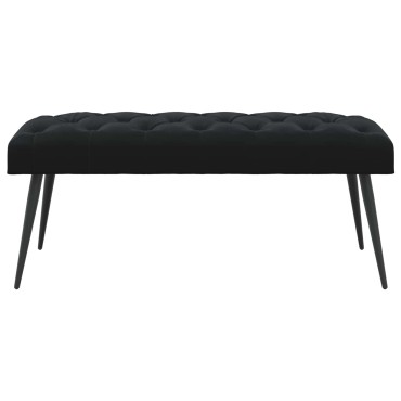 vidaXL Πάγκος με κουμπωτές επιφάνειες Μαύρο 110x40x46cm Βελούδο 1 τεμ.