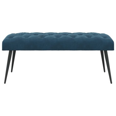 vidaXL Πάγκος με κουμπωτές επιφάνειες Μπλε 110x40x46cm Βελούδο 1 τεμ.