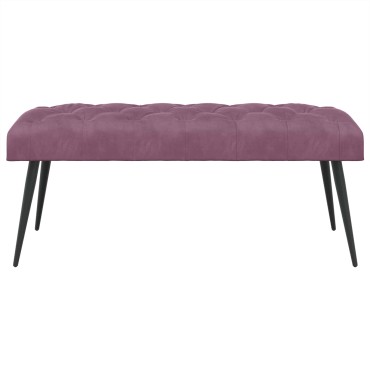 vidaXL Πάγκος με κουμπωτές επιφάνειες Μοβ 110x40x46cm Βελούδο 1 τεμ.