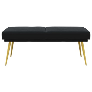 vidaXL Διπλή Επίστρωση Πάγκος Μαύρο 120x45x46cm Βελούδο