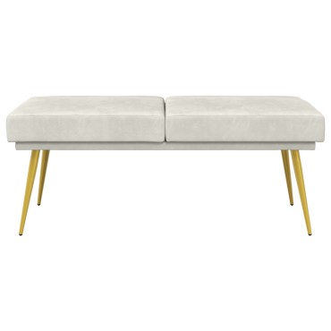 vidaXL Διπλή Επίστρωση Πάγκος Κρεμ 120x45x46cm Βελούδο