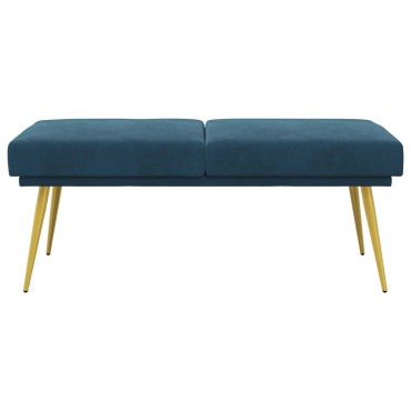 vidaXL Διπλή Επίστρωση Πάγκος Μπλε 120x45x46cm Βελούδο