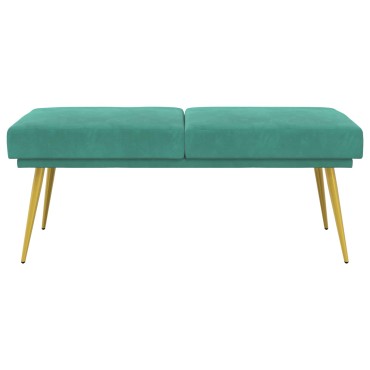 vidaXL Διπλή Επίστρωση Πάγκος Τιρκουάζ 120x45x46cm Βελούδο