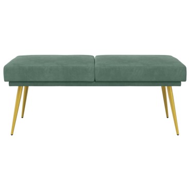 vidaXL Διπλή Επίστρωση Πάγκος Θαλασσί 120x45x46cm Βελούδο