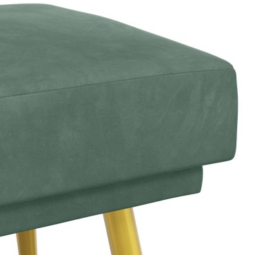 vidaXL Διπλή Επίστρωση Πάγκος Θαλασσί 120x45x46cm Βελούδο