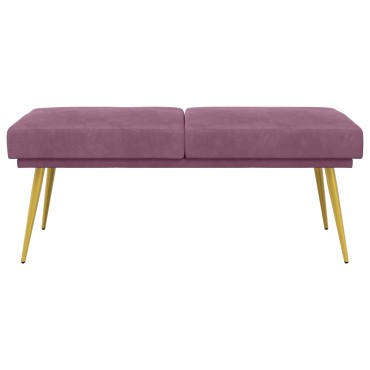 vidaXL Διπλή Επίστρωση Πάγκος Μοβ 120x45x46cm Βελούδο