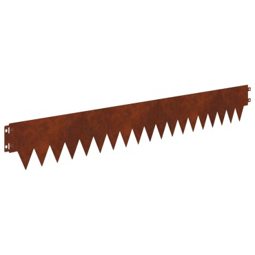 vidaXL Περίγραμμα γκαζόν 50 τμχ. 103 x 15 εκ μέταλλο Σκ rusty