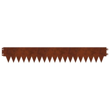 vidaXL Περίγραμμα γκαζόν 50 τμχ. 103 x 15 εκ μέταλλο Σκ rusty