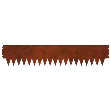 vidaXL Περίγραμμα γκαζόν 10 τμχ. 103 x 20 εκ μέταλλο Σκ rusty