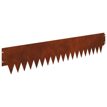 vidaXL Περίγραμμα γκαζόν 10 τμχ. 103 x 20 εκ μέταλλο Σκ rusty