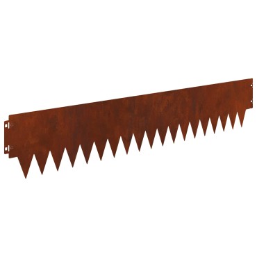 vidaXL Περίγραμμα γκαζόν 30 τμχ. 103 x 20 εκ μέταλλο Σκ rusty