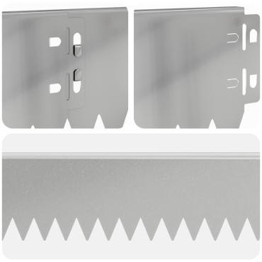 vidaXL Περίγραμμα γκαζόν 50 τμχ. 103 x 10 εκ Ατσάλι Ασημί