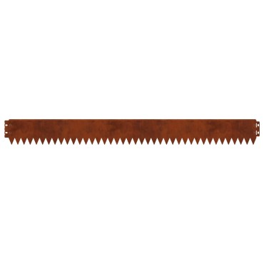 vidaXL Περίγραμμα γκαζόν 10 τμχ. 103 x 10 εκ Ατσάλι Σκ rusty