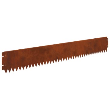 vidaXL Περίγραμμα γκαζόν 10 τμχ. 103 x 15 εκ Ατσάλι Σκ rusty