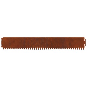 vidaXL Περίγραμμα γκαζόν 10 τμχ. 103 x 15 εκ Ατσάλι Σκ rusty