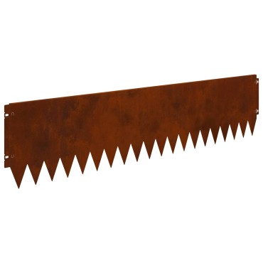 vidaXL Περίγραμμα γκαζόν 10 τμχ. 103 x 25 εκ Ατσάλι Σκ rusty