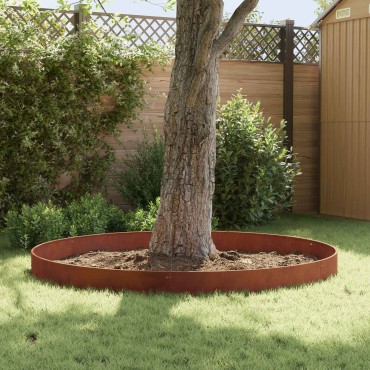 vidaXL Περίγραμμα γκαζόν 20 τμχ. 103 x 25 εκ Ατσάλι Σκ rusty