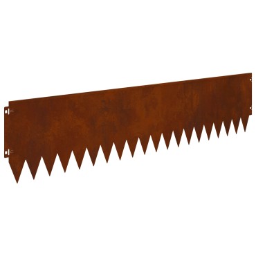 vidaXL Περίγραμμα γκαζόν 20 τμχ. 103 x 25 εκ Ατσάλι Σκ rusty