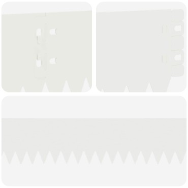 vidaXL Περίγραμμα γκαζόν 50 τμχ. 103 x 10 εκ Ατσάλι Λευκό
