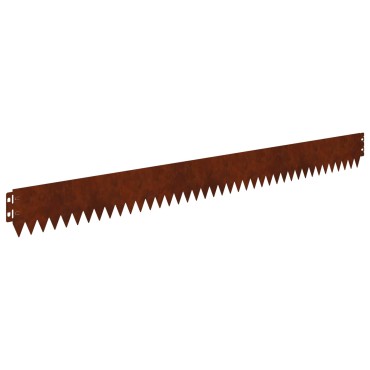 vidaXL Περίγραμμα γκαζόν 10 τμχ. 103 x 10 εκ Ατσάλι Σκ rusty