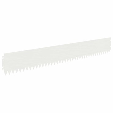 vidaXL Περίγραμμα γκαζόν 30 τμχ. 103 x 15 εκ Ατσάλι Λευκό