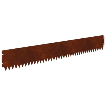 vidaXL Περίγραμμα γκαζόν 10 τμχ. 103 x 15 εκ Ατσάλι Σκ rusty