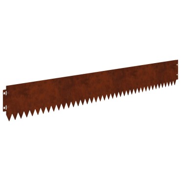 vidaXL Περίγραμμα γκαζόν 20 τμχ. 103 x 15 εκ Ατσάλι Σκ rusty