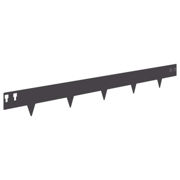 vidaXL Περίγραμμα γκαζόν 50 τμχ. 100 x 12 cm Ατσάλι Μαύρο