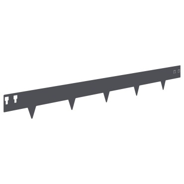 vidaXL Περίγραμμα γκαζόν 50 τμχ. 100 x 12 cm Ατσάλι Ανθρακί