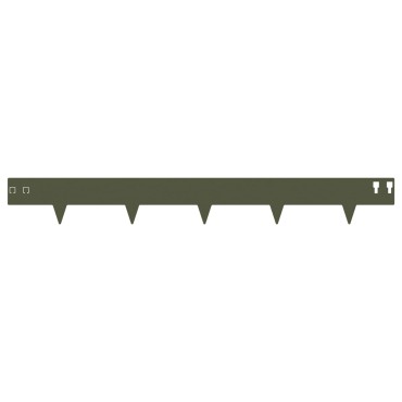 vidaXL Περίγραμμα γκαζόν 50 τμχ. 100 x 12 cm Ατσάλι Λαδί