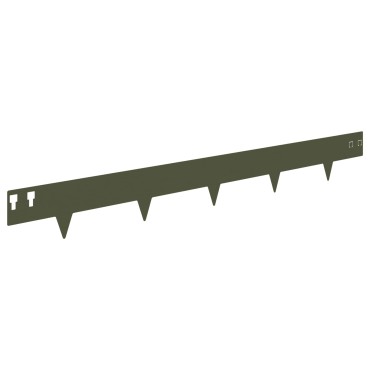 vidaXL Περίγραμμα γκαζόν 50 τμχ. 100 x 12 cm Ατσάλι Λαδί